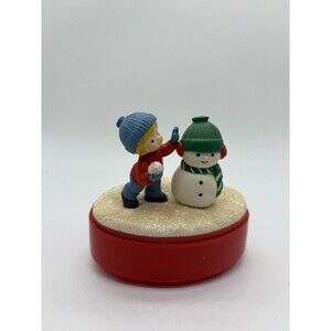 Enesco Country Cousins Scooter Musical Frosty the Snowman 1987 Music Box
